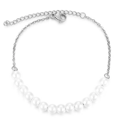 Elegantný retiazkový náramok s perličkami