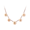 Dámska retiazka vo farbe ružového zlata z ocele s kvetinkami DAISY