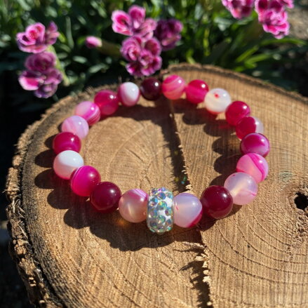 Náramok z achátu krajkového