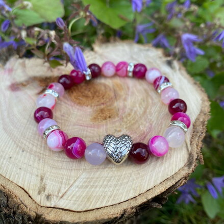 Náramok z Achátu so srdiečkom