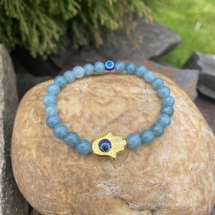 Náramok z akvamarínu RUKA FATIMY