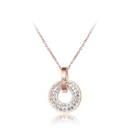 Retiazka s kruhovým zirkónovým príveskom