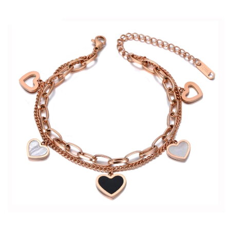 Náramok SRDIEČKA z chirurgickej ocele