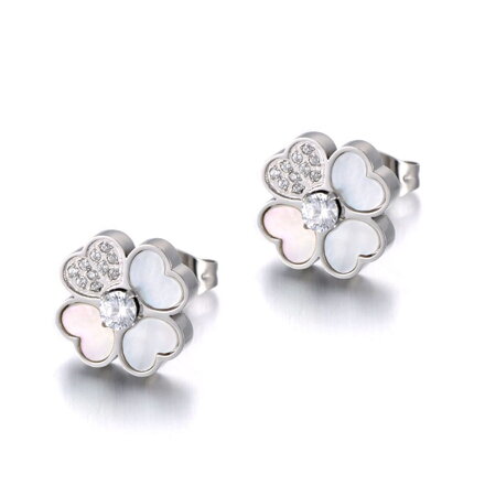 Náušnice z chirurgickej ocele KRIŠTÁĽOVÝ KVET