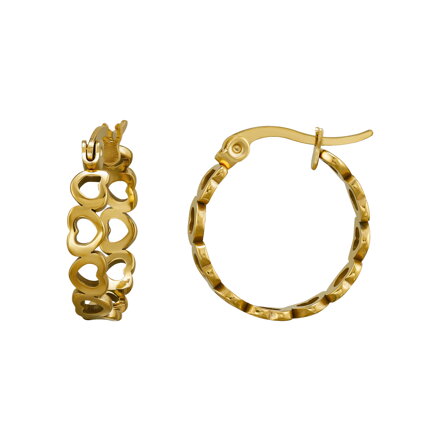 Okrúhle náušnice z chirurgickej ocele SRDIEČKA 