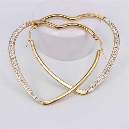 Náušnice SRDCE s čírymi zirkónmi