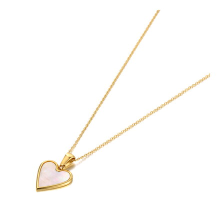 Retiazka a prívesok perleťové srdce