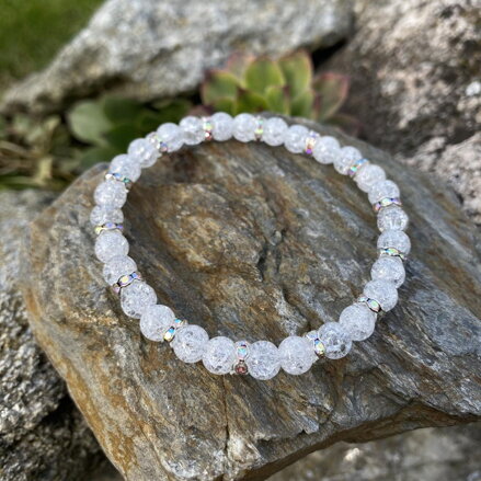 Náramok z praskaného krištáľu