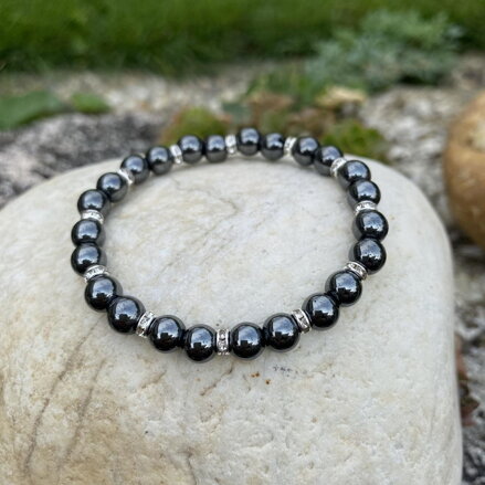 Náramok z HEMATITU