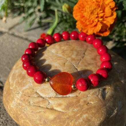 Náramok z Jadeitu so srdiečkom