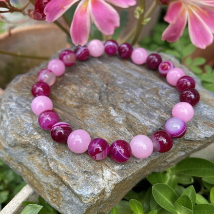 Náramok Achát & Jadeit 