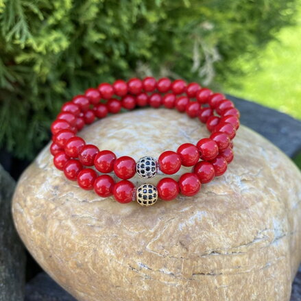 Náramok z červeného jadeitu