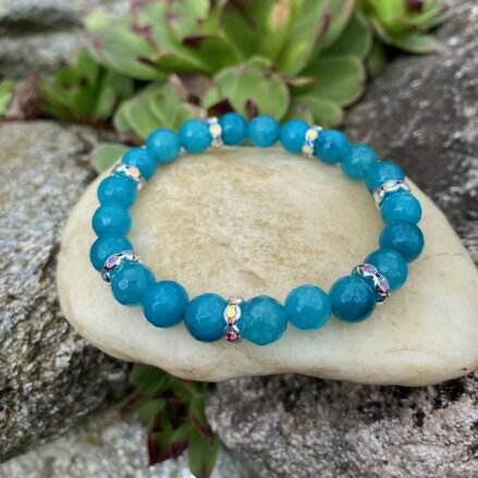 Náramok Jadeit tyrkysový