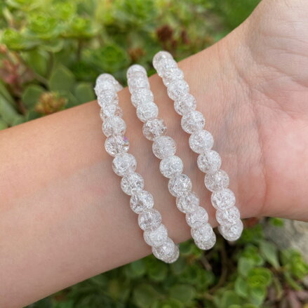 Náramok z praskaného krištáľu