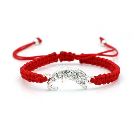 Červený náramok DELFÍN