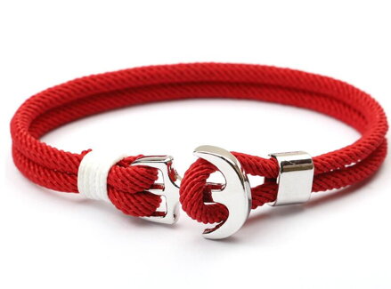 Červený náramok s KOTVOU