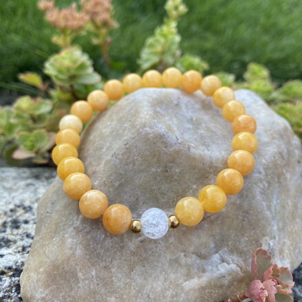 Náramok zo žltého JADEITU