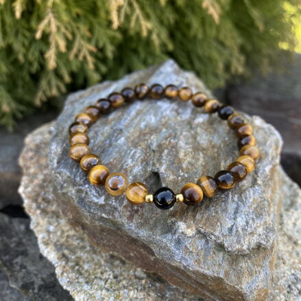 Náramok Tigrie oko & Ónyx