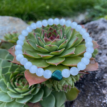 Náramok Mačacie oko so srdiečkom