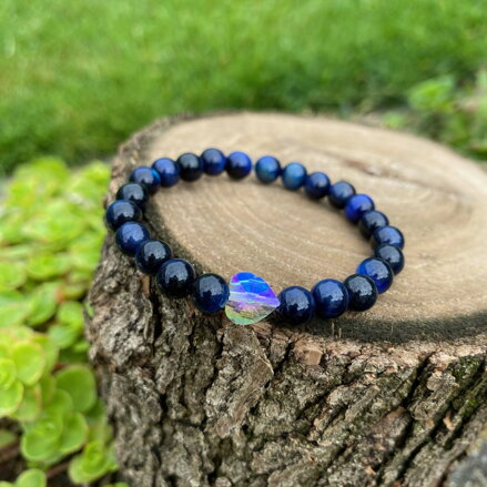 Náramok z Tigrieho oka so srdiečkom