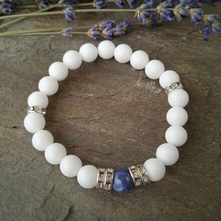 Náramok biely ÓNYX