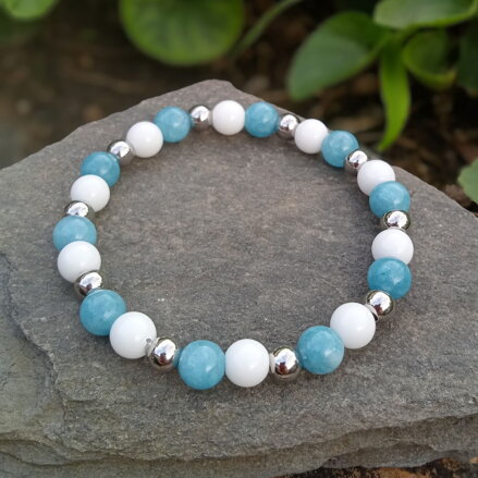 Náramok Akvamarín a Ónyx