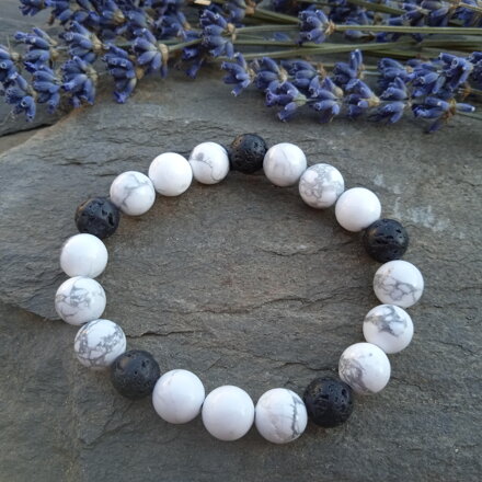 Náramok HOWLIT biely a ÓNYX čierny