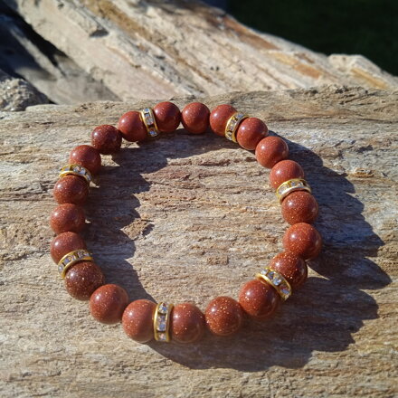 Náramok zo zlatého pieskovca s rondelkami