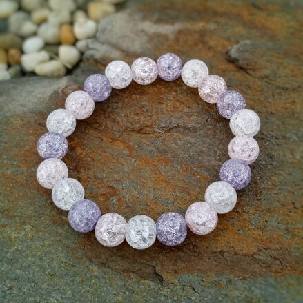 Náramok farebný Krištáľ praskaný