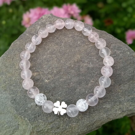 Náramok Ruženín so štvorlístkom