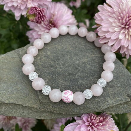 Náramok Ruženín s keramickou korálkou