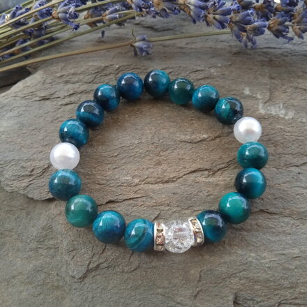 Náramok Tigrie oko v tyrkysovom prevedení