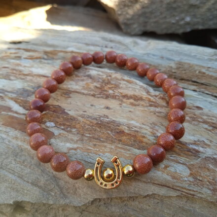 Náramok Zlatý pieskovec s PODKOVOU