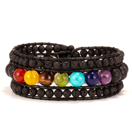 Čakra náramok z prírodných kameňov