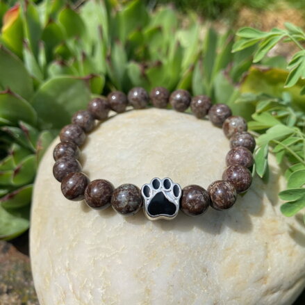 Náramok z Obsidiánu s labkou