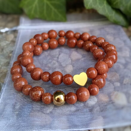 Partnerské náramky zo zlatého Avanturínu