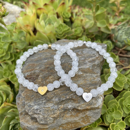 Náramky z krištáľu so srdiečkom