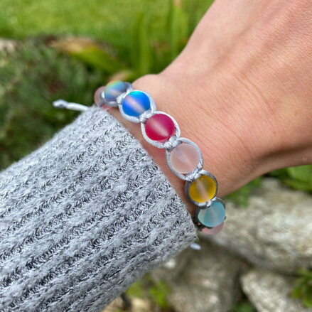 Pletený náramok Mesačný kameň