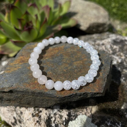 Náramok Ruženín & Krištáľ