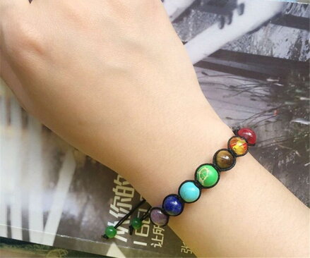 Čakrový ochranný Shamballa náramok Čakrový ochranný Shamballa náramok