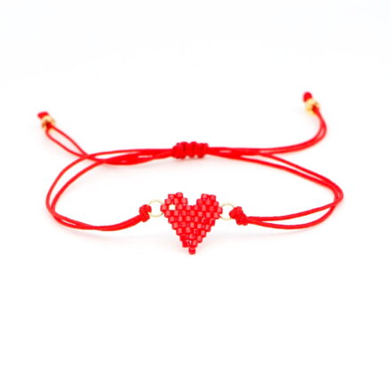 Náramok Korálkové srdiečko