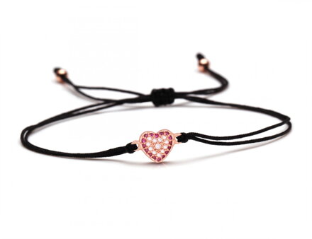 Náramok kabbalah Malé zirkónové srdiečko