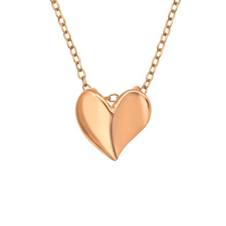 Strieborná pozlátená retiazka so srdiečkom