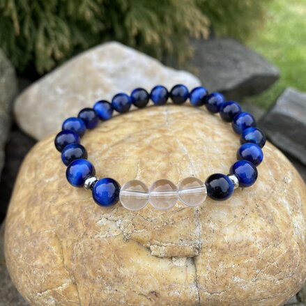 Náramok Tigrie oko a Krištáľ