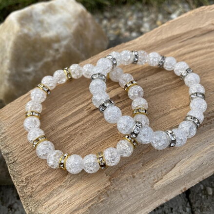 Náramky z praskaného krištáľu