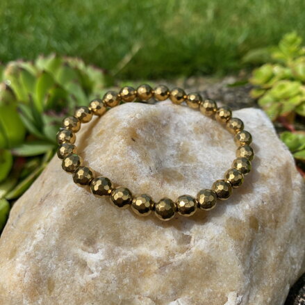 Náramok zlatý Hematit