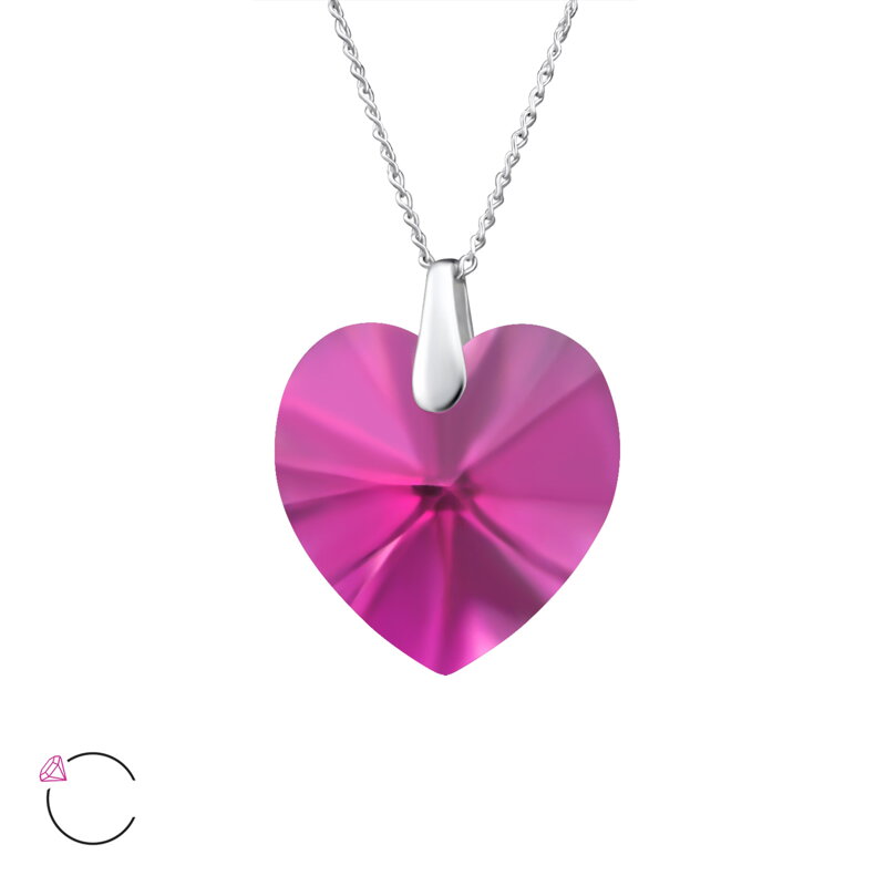Strieborný náhrdelník SRDCE Swarovski Strieborný náhrdelník SRDCE Swarovski