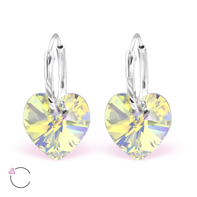Strieborné náušnice Srdce Swarovski Strieborné náušnice Srdce Swarovski