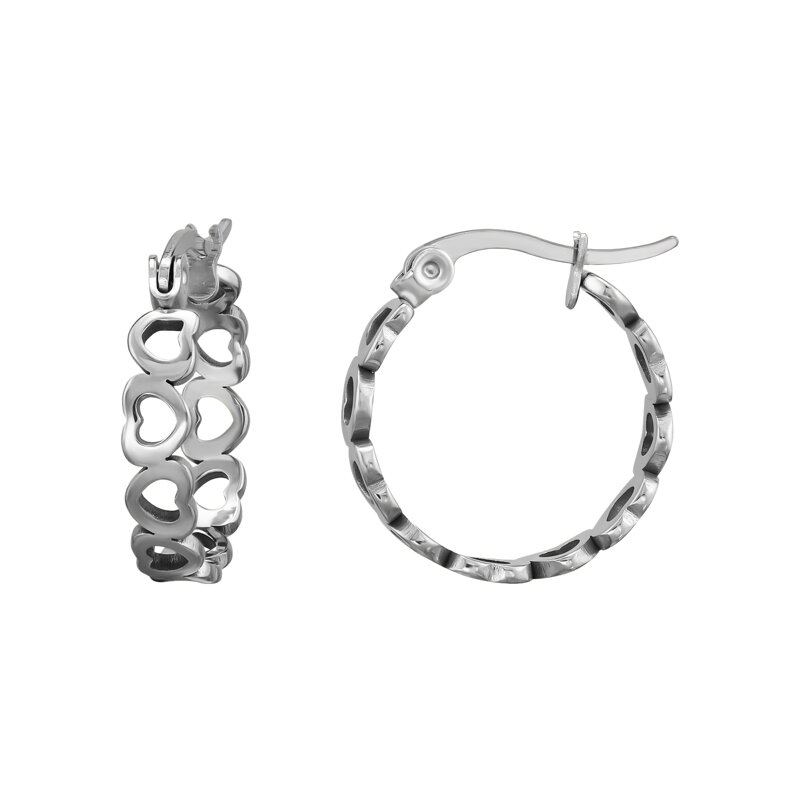 Okrúhle náušnice z chirurgickej ocele SRDIEČKA