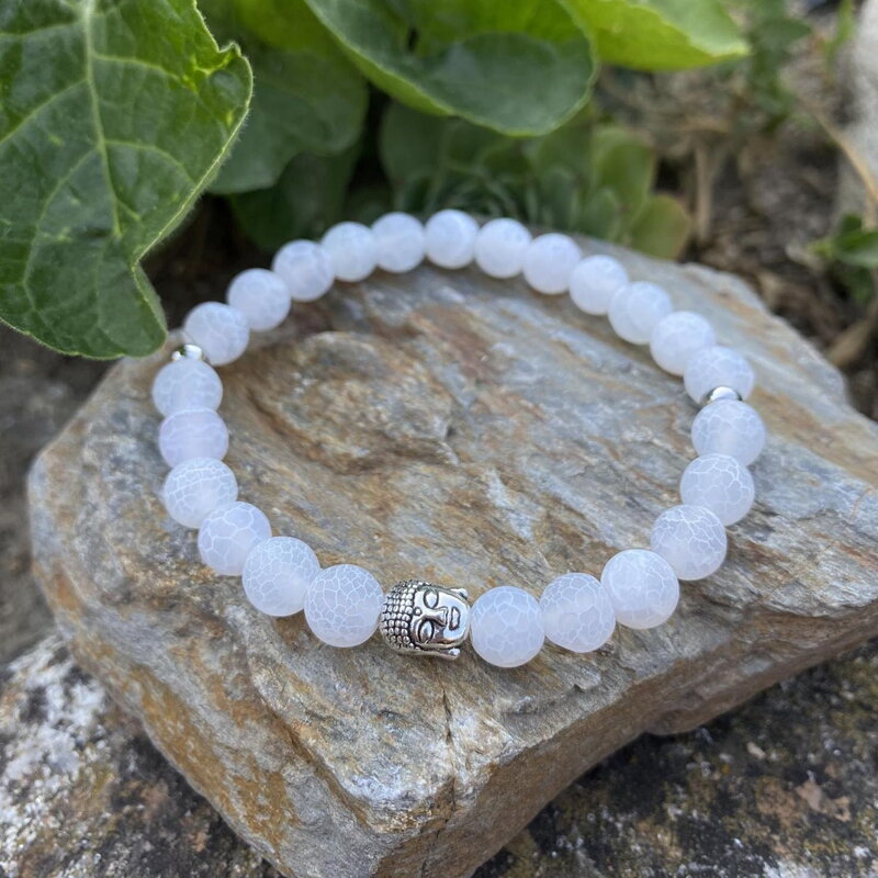 Náramok Budha z ľadového achátu